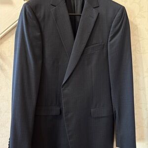 Men's Z Zegna Navy Windowpane Blazer 38R